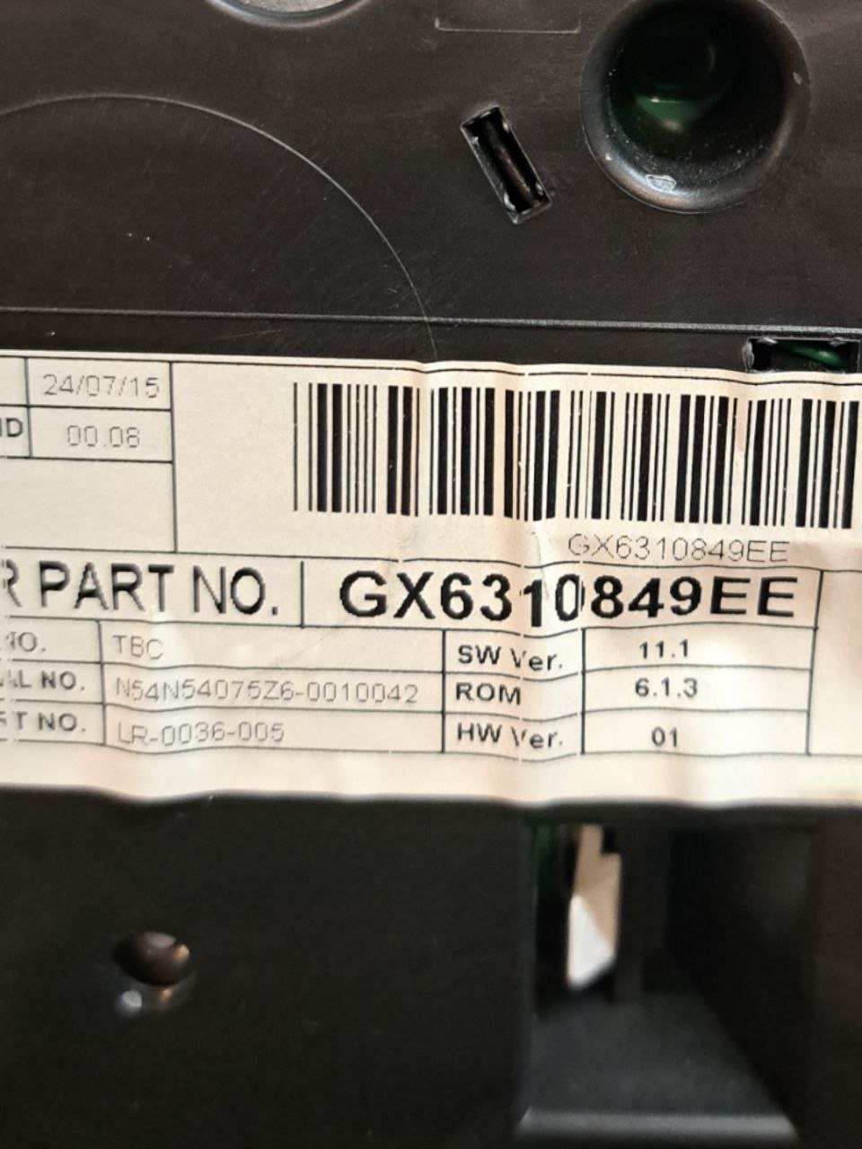 Speedometer / Instrument Panel / Odometer Jaguar Xf 2.0 (2015>) COD:GX6310849EE - F&P CRASH SRLS - Used Parts