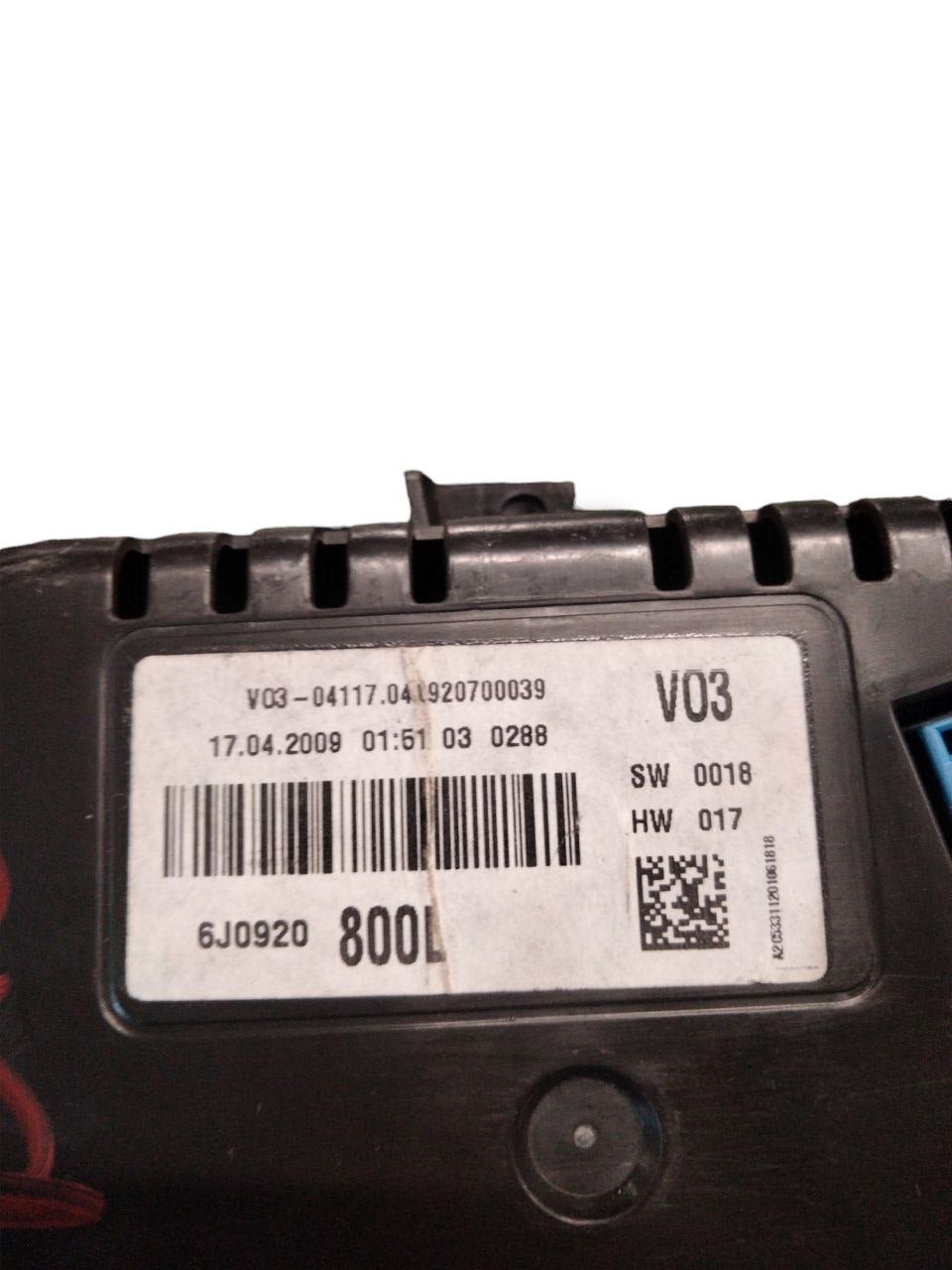 Speedometer Seat Ibiza IV 6J 1.4 Tdi (2008 - 2017) cod. 6J0920800L /Odometer/Instrument Panel - F&P CRASH SRLS - Used Parts