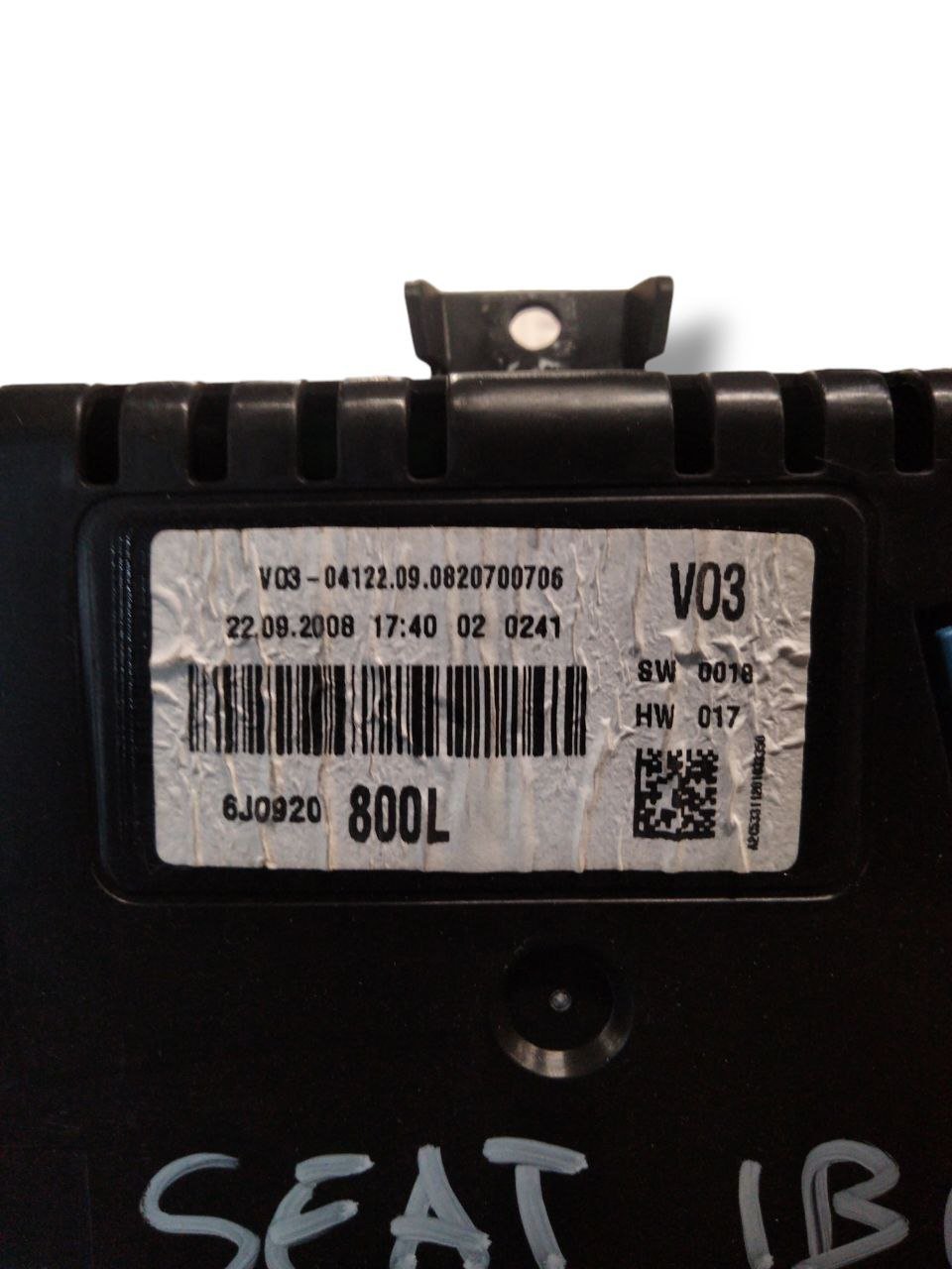Speedometer Seat Ibiza IV 6J 1.4 Tdi (2008 - 2017)cod.6J0920800L /Odometer/Instrument Panel - F&P CRASH SRLS - Used Parts