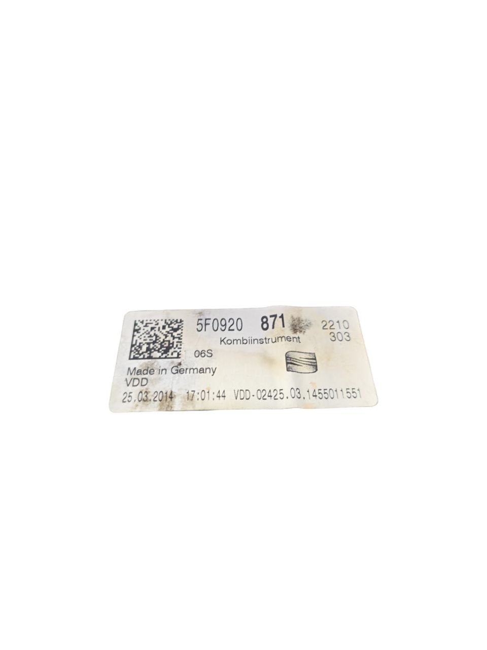 Tachimetro Seat Leon 1.4 Benzina (2013 - 2019) Cod : 5F0920871 - F&P CRASH SRLS - Ricambi Usati