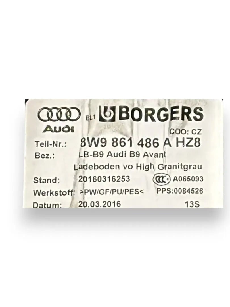 Dettaglio Tappeto per bagagliaio Audi A4 8W 2015–2019 OEM 8W9861531GW8 - foto 3