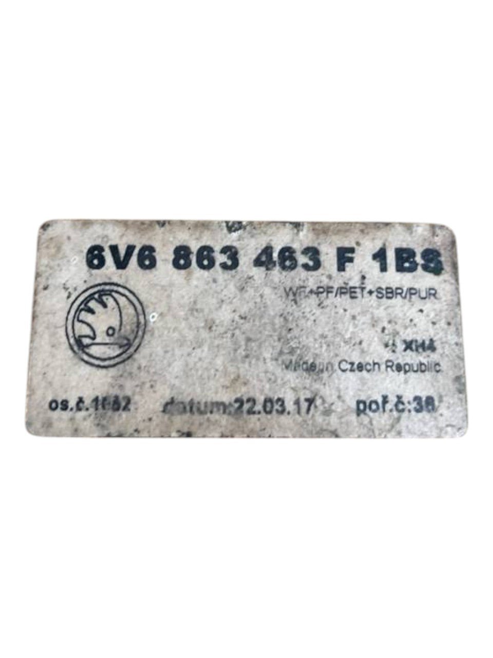 Tappeto / moquette copri ruota bagagliaio posteriore Skoda Fabia NJ cod.6V6863463F(2014 - 2021) - F&P CRASH SRLS - Ricambi Usati