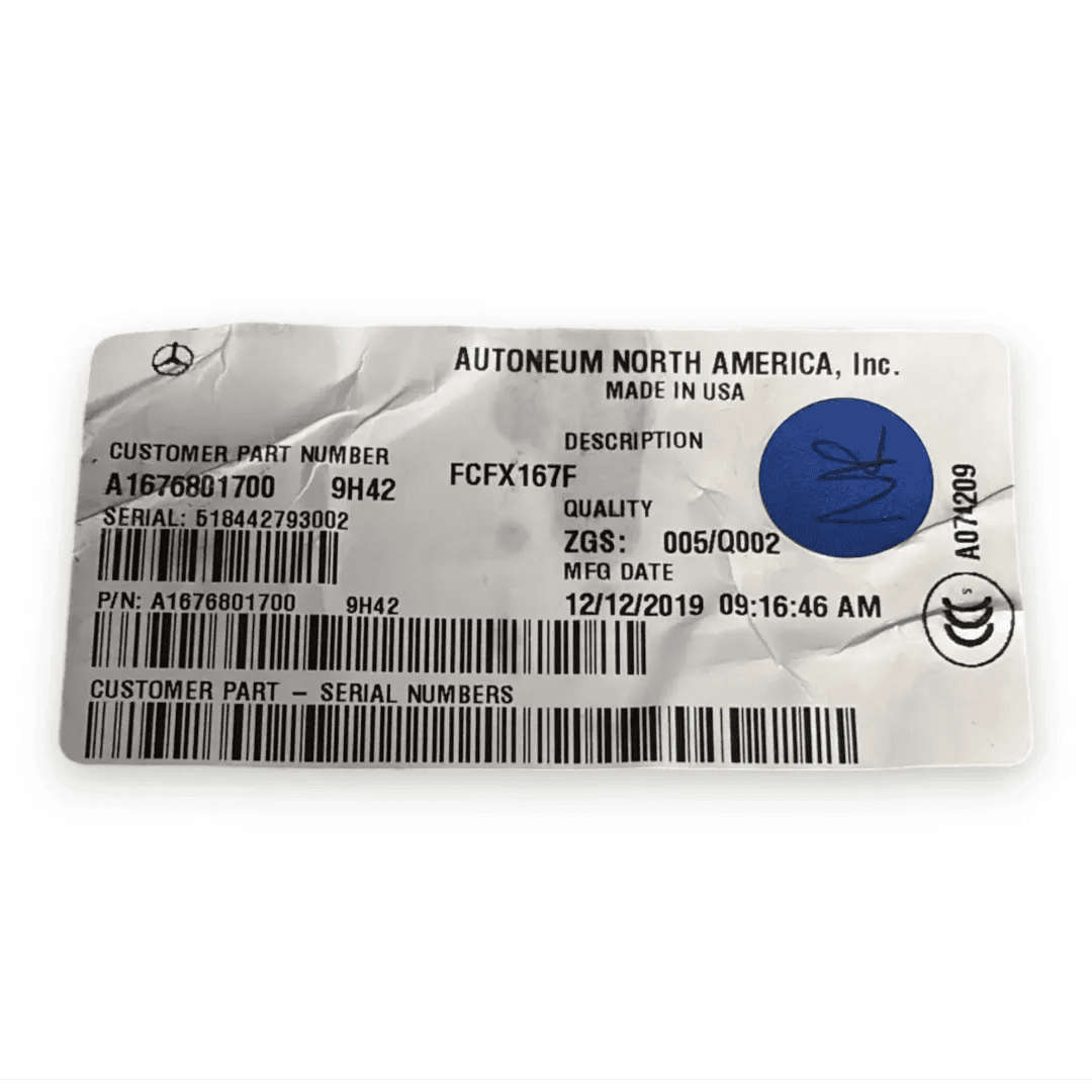 Dettaglio Tappeto pavimento anteriore sinistro Mercedes-Benz Classe GLE dal 2018 OEM A16768017009H42 - foto 3