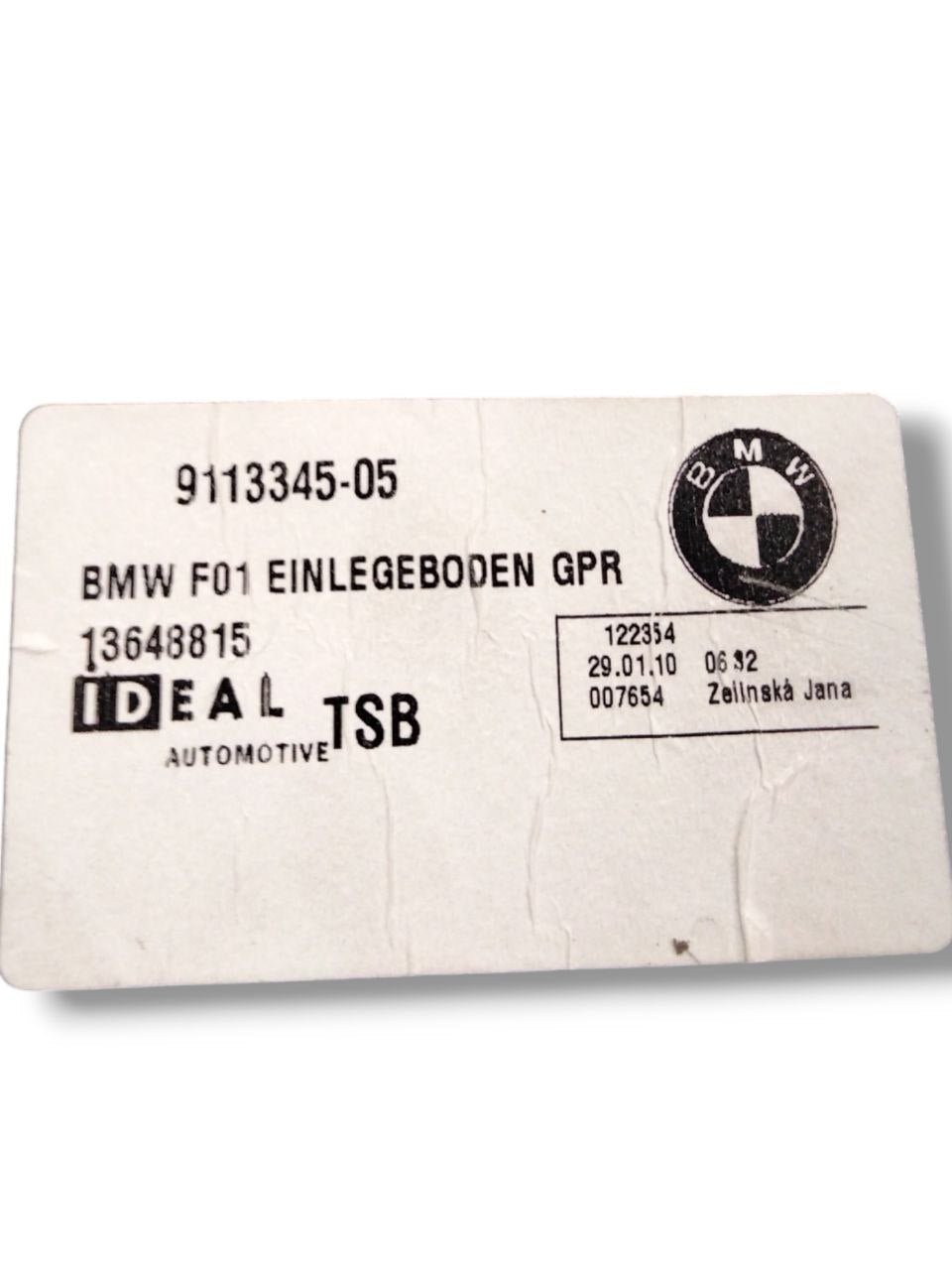 Carpet / Boot Shelf Bmw Series 7 F01 - F02 (2008 - 2015) COD:911334505 - F&P CRASH SRLS - Used Parts