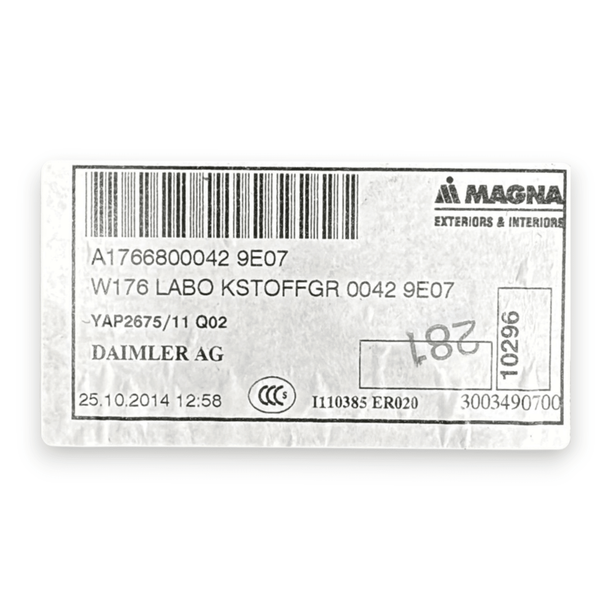 Tappeto / ripiano bagagliaio Mercedes - Benz Classe A (W176) cod.A1766800042 (2012 - 2018) - F&P CRASH SRL - Ricambi Usati