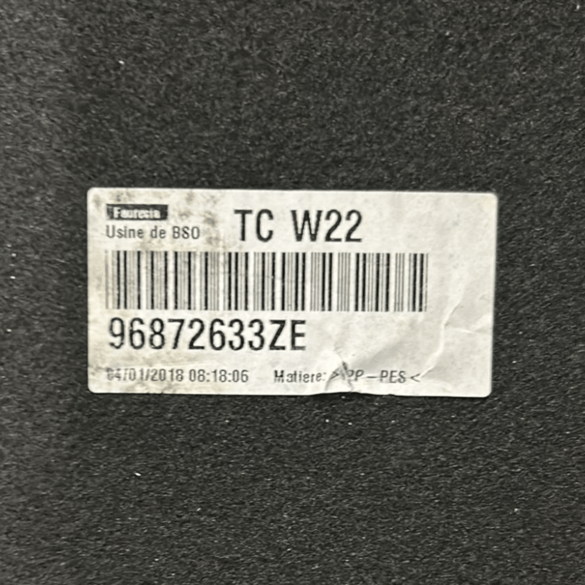 Carpet / Boot shelf Peugeot 508 SW code:96872633ZE (2010 > 2018) - F&P CRASH SRLS - Used Spare Parts