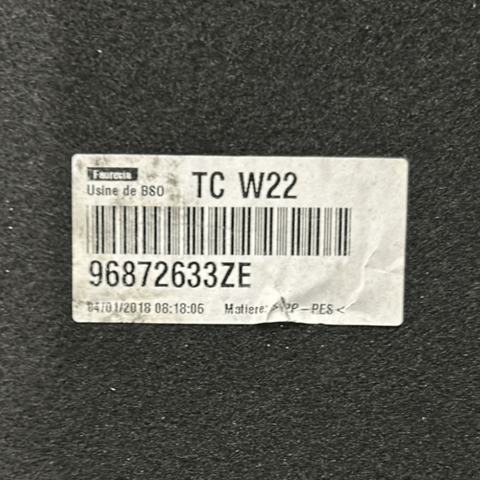 Carpet / Boot shelf Peugeot 508 SW code:96872633ZE (2010 > 2018) - F&P CRASH SRLS - Used Spare Parts