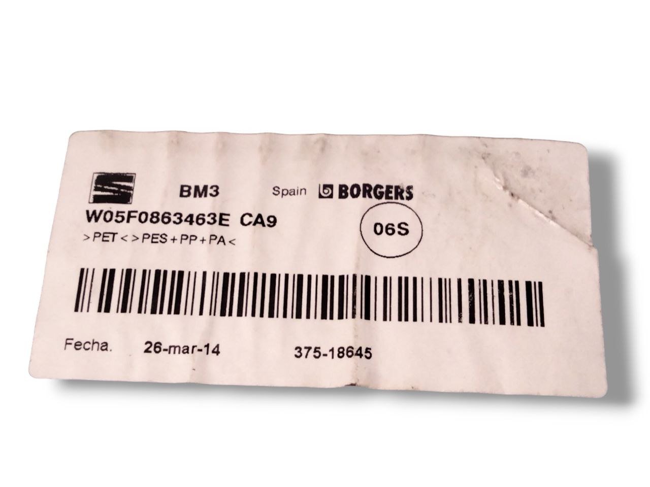 Tappeto / Ripiano Bagagliaio Seat Leon 5F (2013 - 2019)cod.W05F0863463E - F&P CRASH SRLS - Ricambi Usati