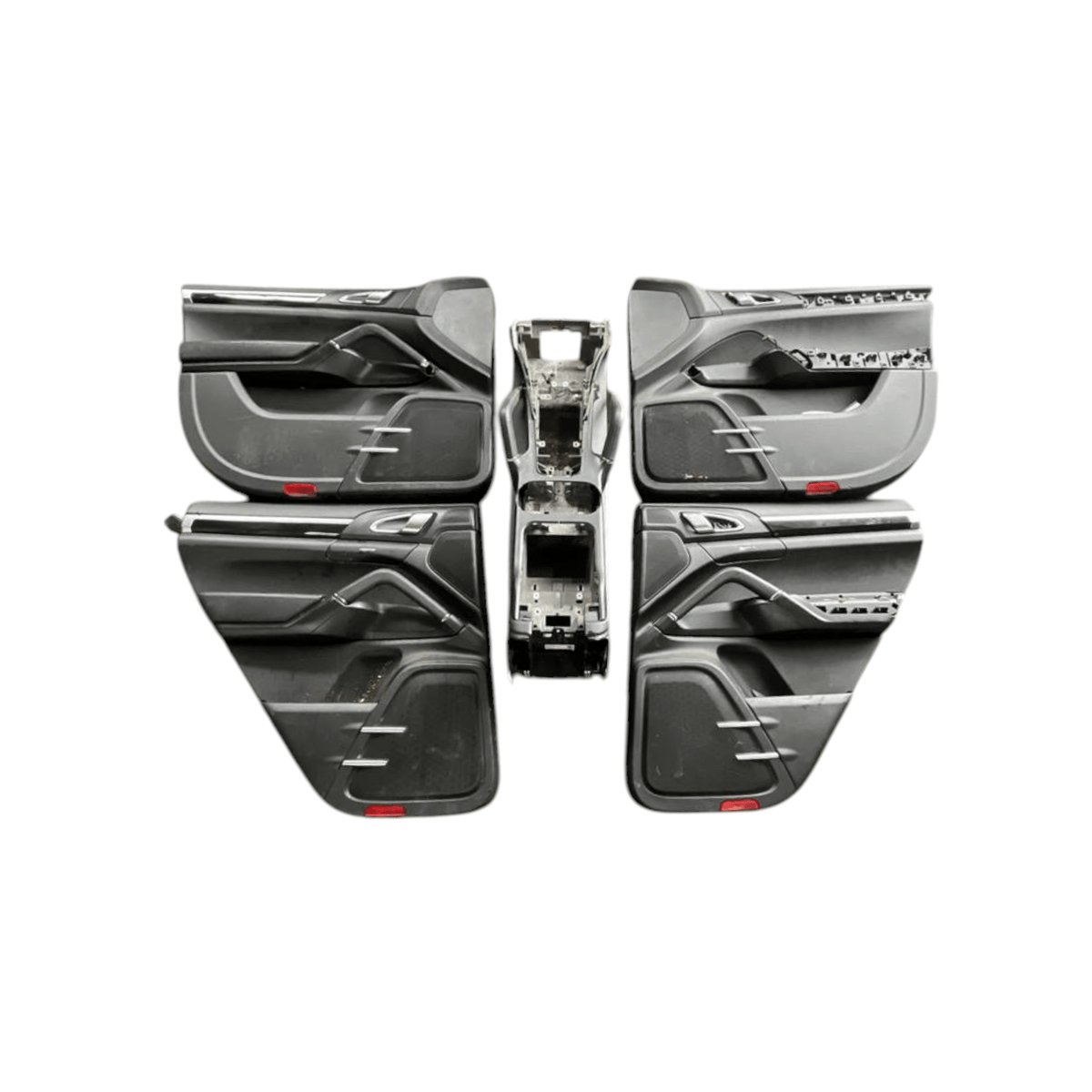 Tappezzeria / sedili completa in pelle con tunnel e pannelli Porsche Cayenne 92A (2011 - 2018) - F&P CRASH SRLS - Ricambi Usati