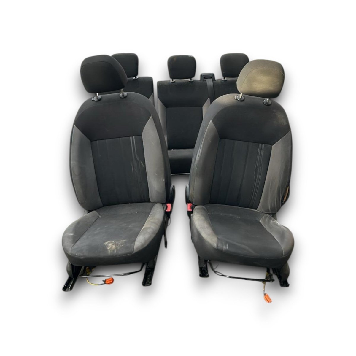 Tappezzeria / sedili Fiat Doblo (2009 > 2022) in stoffa neri e grigi - F&amp;P CRASH SRL - Ricambi Usati