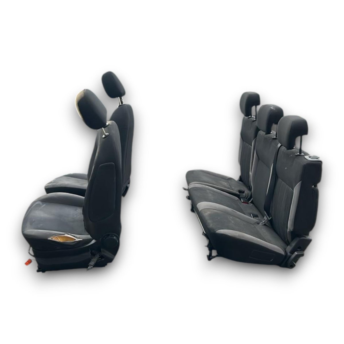 Tappezzeria / sedili Fiat Doblo (2009 > 2022) in stoffa neri e grigi - F&P CRASH SRL - Ricambi Usati