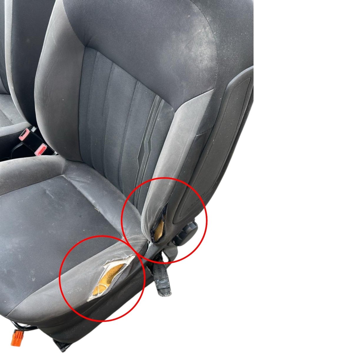 Tappezzeria / sedili Fiat Doblo (2009 > 2022) in stoffa neri e grigi - F&P CRASH SRL - Ricambi Usati