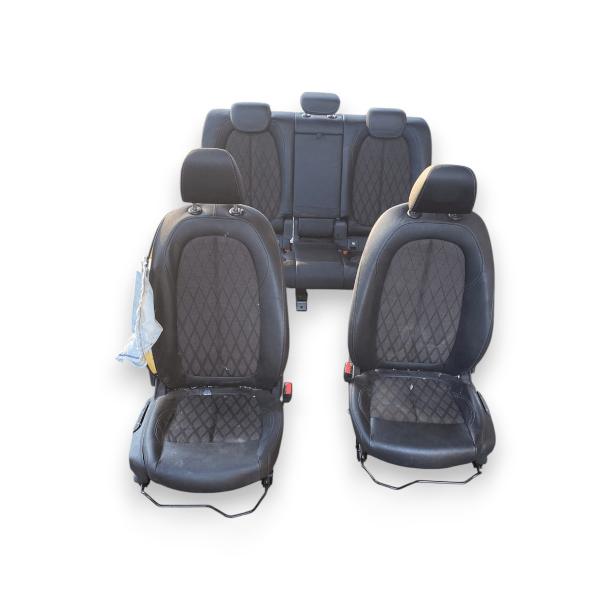 Tappezzeria / sedili in pelle e stoffa neri bmw x1 f48 (2015 - 2022) - F&P CRASH SRLS - Ricambi Usati