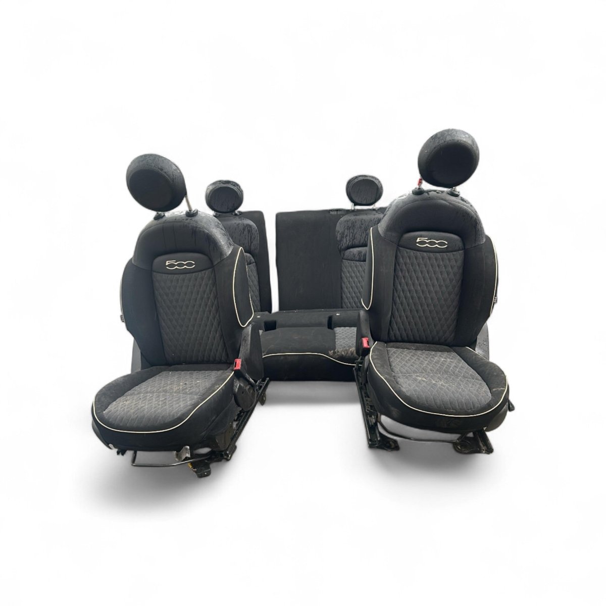Tappezzeria / sedili in pelle e stoffa neri e grigi Fiat 500X Sport (2014 > ) - F&P CRASH SRLS - Ricambi Usati