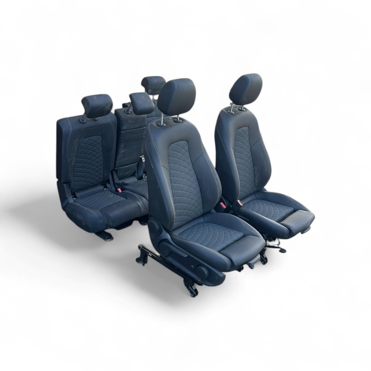 Tappezzeria / sedili in pelle e stoffa neri Mercedes Benz GLB (X247) (2019 > ) - F&P CRASH SRLS - Ricambi Usati