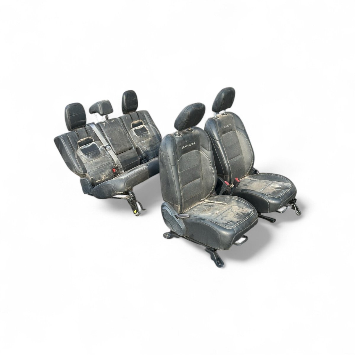 Tappezzeria / sedili in pelle neri Jeep Wrangler (JL) (4xe) (2017 > ) (sahara) - F&P CRASH SRLS - Ricambi Usati