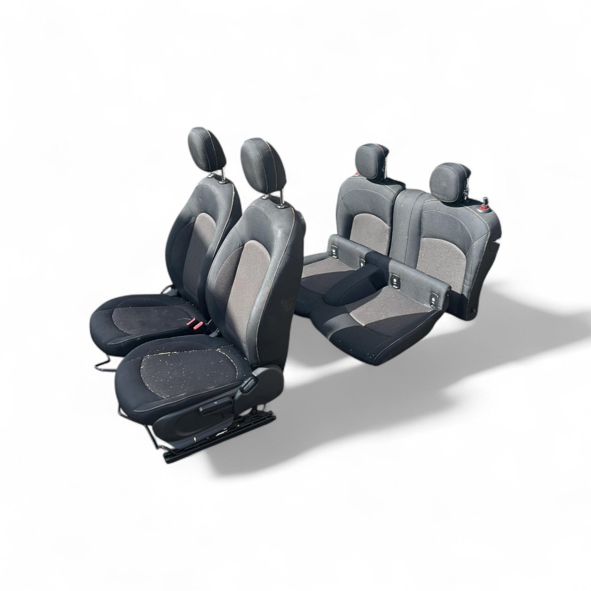 Tappezzeria / sedili Mini Cooper One D (F56) (2014 > ) in stoffa neri e grigi - F&P CRASH SRLS - Ricambi Usati