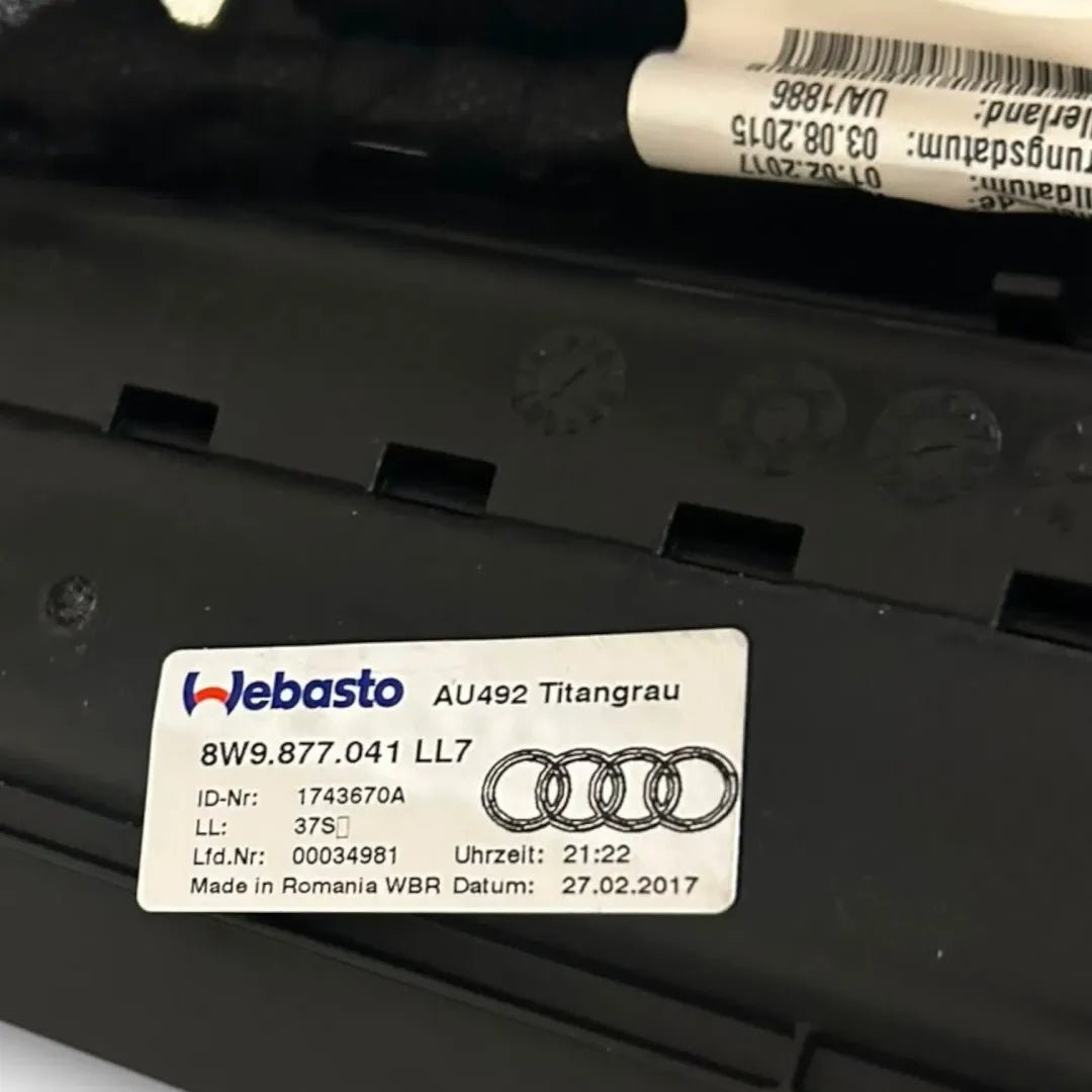 Dettaglio Tetto panoramico apribile Audi A4 8W 2015–2019 OEM 8W9817017 - foto 3