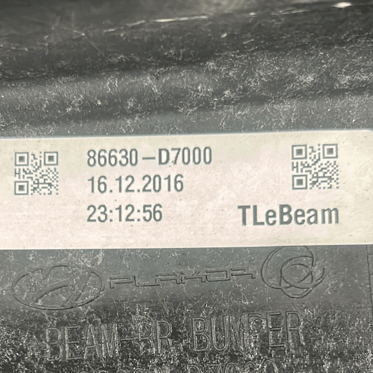 Rear Bumper Beam Hyundai Tucson cod.86630 - D7000 1.7 Diesel (2015 > 2020) Bracket / Reinforcement Bar - F&P CRASH SRLS - Used Parts