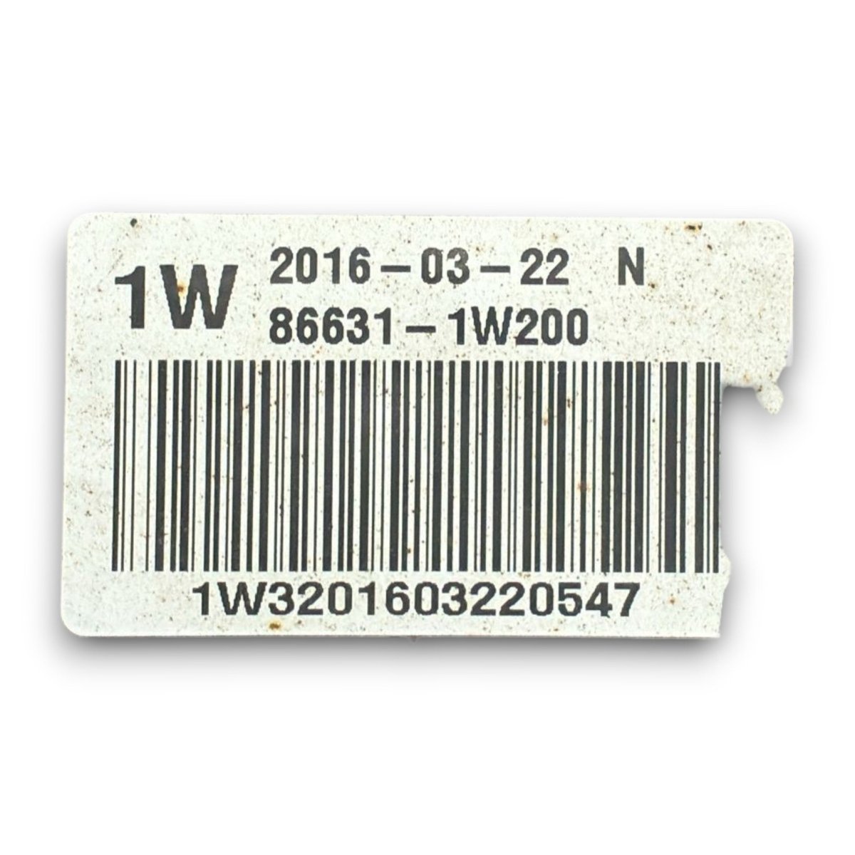 Traversa paraurti posteriore in plastica Kia Rio (UB) cod . 86631 - 1w200 (2011 > 2017) - F&P CRASH SRL - Ricambi Usati