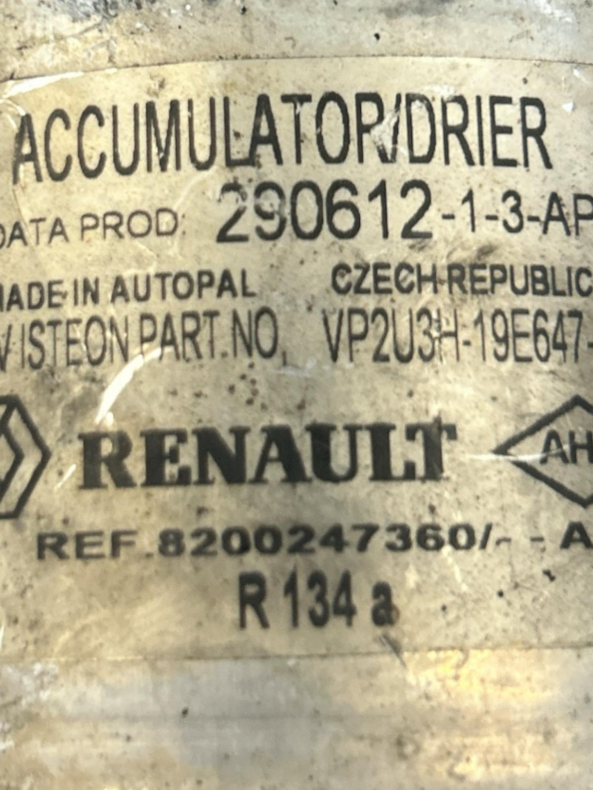 Air Conditioning Tube Renault Kangoo cod.8200247360 1.5 Diesel (2008 > 2021) + Accumulator / Dryer - F&P CRASH SRLS - Used Parts