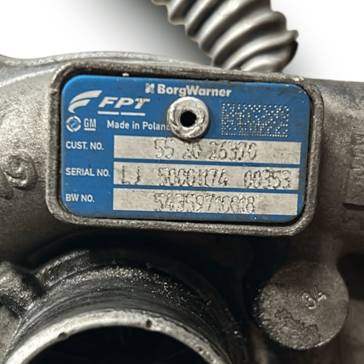 Turbina fiat grande punto 1.3 diesel cod:552026370 (2005 > 2013) turbo / turbocompressore - F&P CRASH SRL - Ricambi Usati