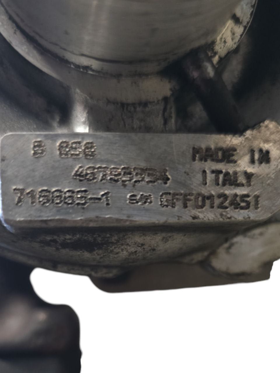 Turbo / Turbina / Turbocompressore Fiat Stilo 1.9 Diesel Cod : 716665 - 1 (2001 - 2010) Garret M54 - F&P CRASH SRLS - Ricambi Usati