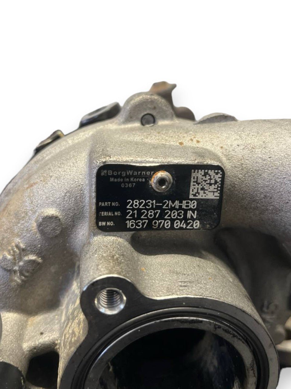 Turbo / Turbine / Turbocharger Hyundai Tucson / Kia Sportage 1.6 Hybrid (2020>) code: 28231 - 2MHB0 - F&P CRASH SRLS - Used Parts