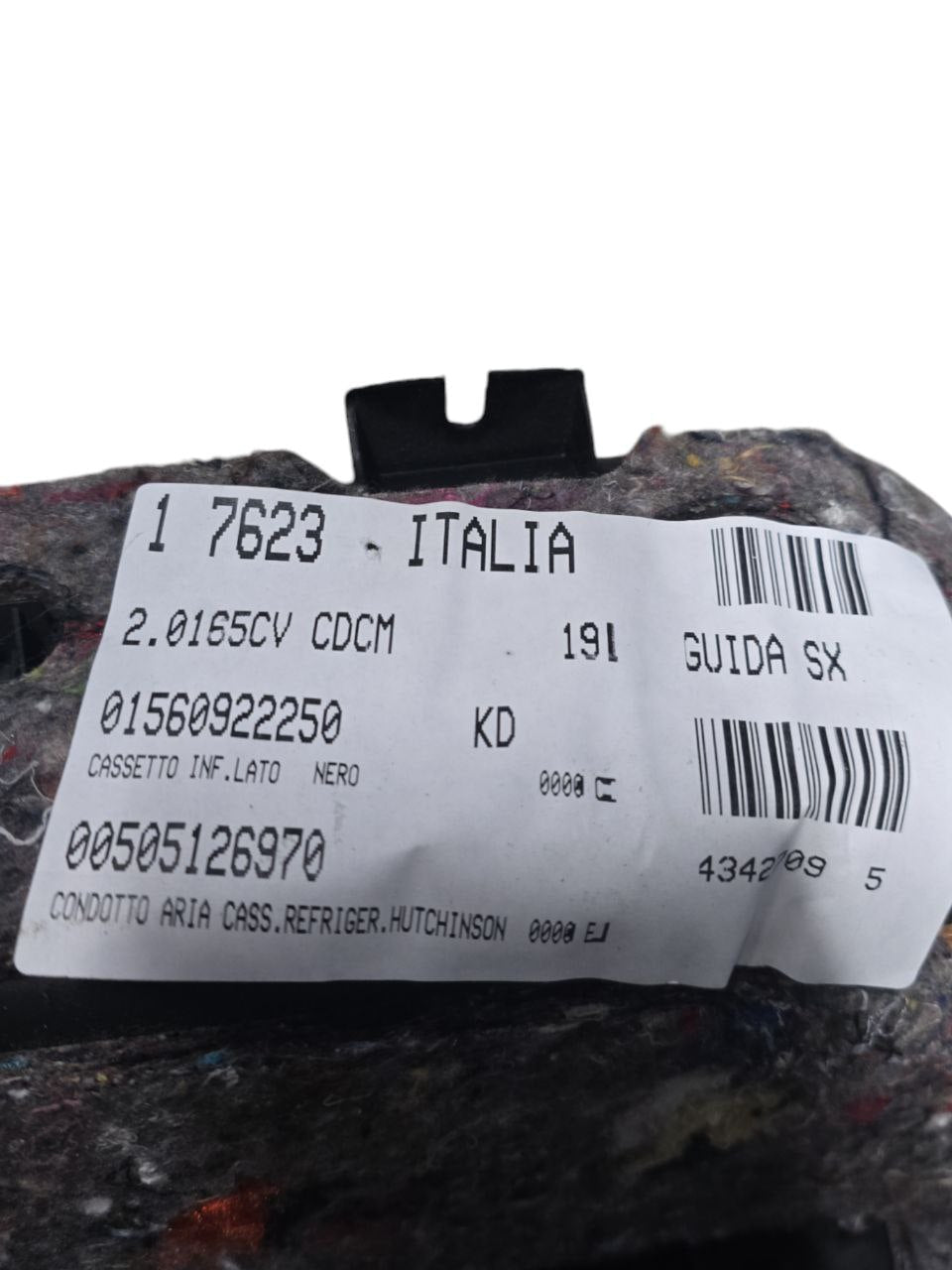 Vano Porta Oggetti Alfa Romeo Giulietta (2010 - 2020) Cod : 01560922250 - F&P CRASH SRLS - Ricambi Usati