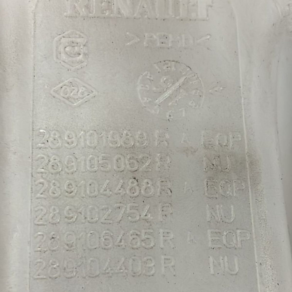 Windshield Washer Fluid Reservoir Renault Espace V code:289101989 (2015 >2023) - F&P CRASH SRLS - Used Parts