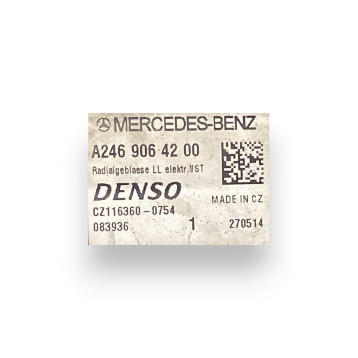 Cabin fan mercedes - benz class a w176 code:a2469064200 (2012 - 2018) - F&P CRASH SRLS - Used Parts
