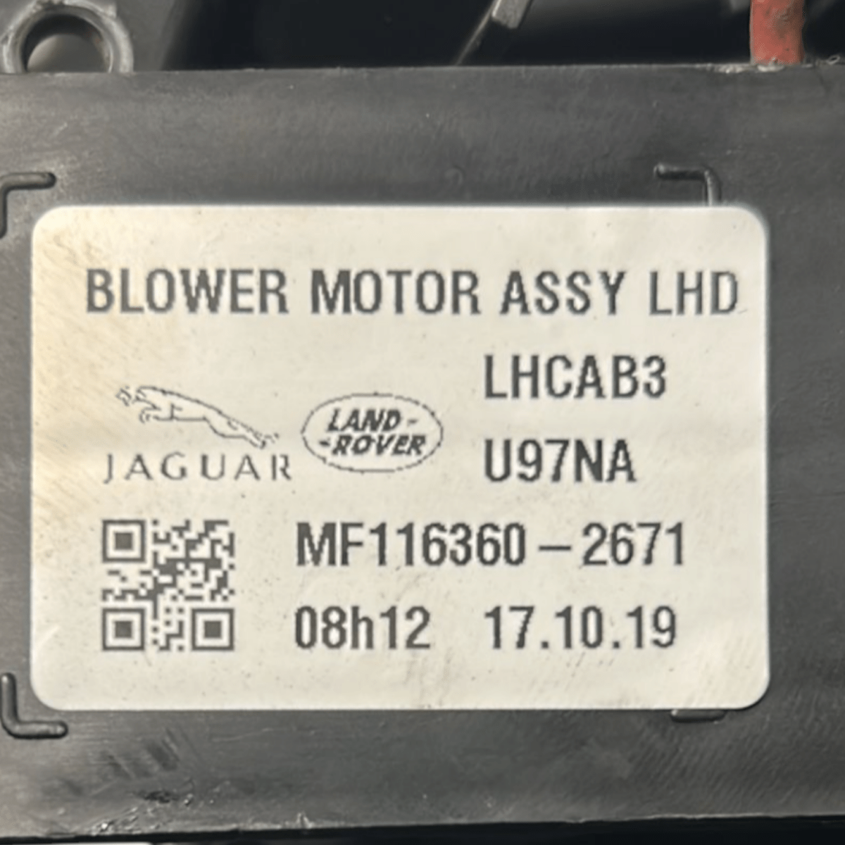 Cabin fan range rover velar 2.0 diesel code: MF116360 - 2671 (2017 >) - F&P CRASH SRLS - Used Parts