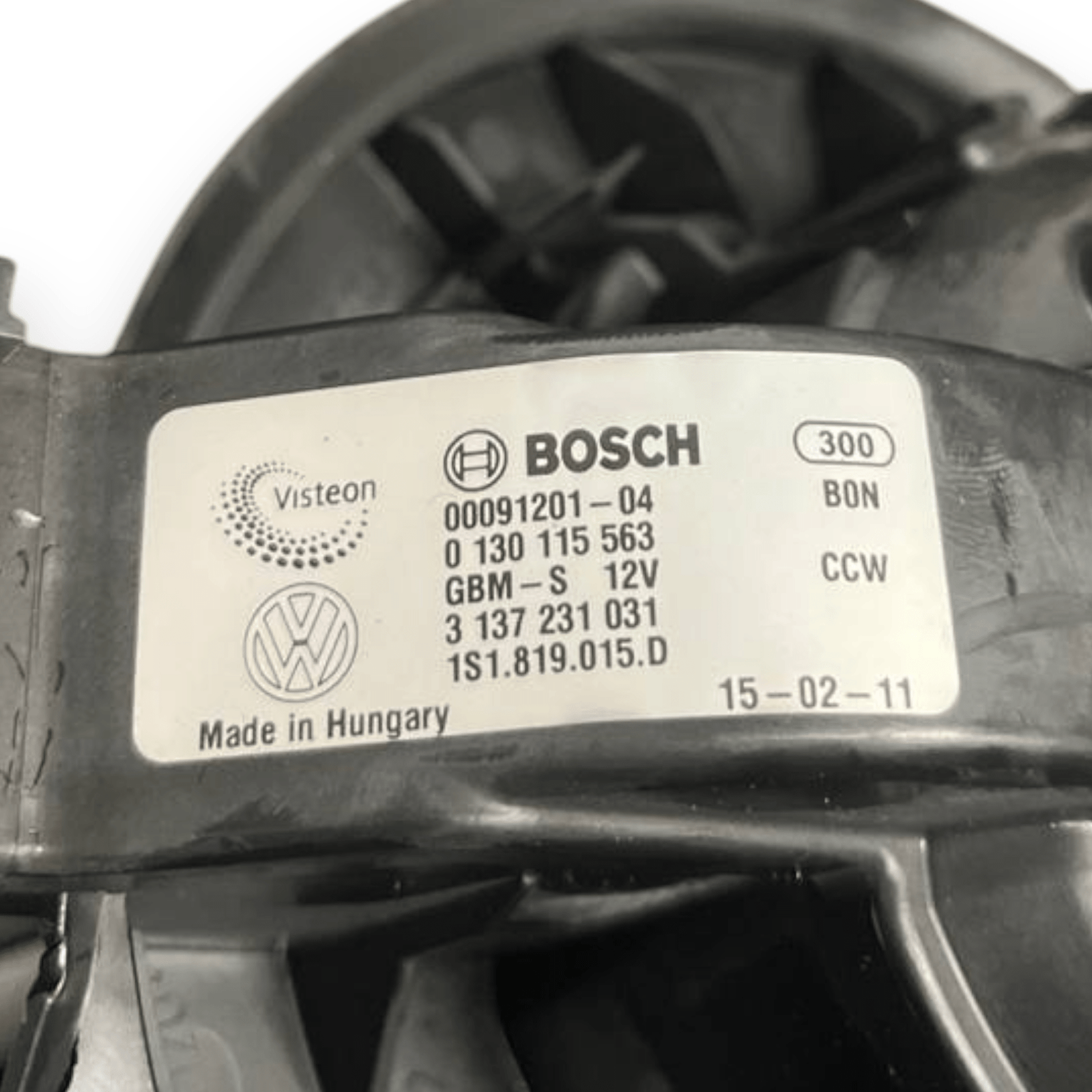 Ventola Abitacolo Volkswagen Up 1.0 Benzina (2011 al 2024) cod: 1S1819015D - F&P CRASH SRLS - Ricambi Usati