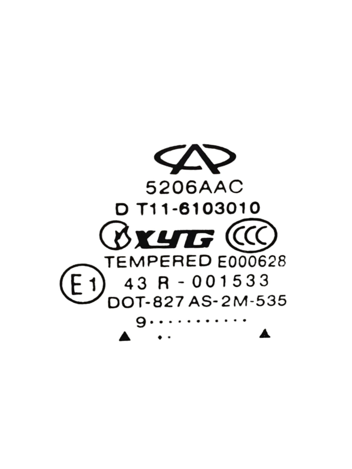 Glass / Left Front Window DR 5 Code:T11 - 6103010 (2007 - 2013) - F&P CRASH SRLS - Used Spare Parts