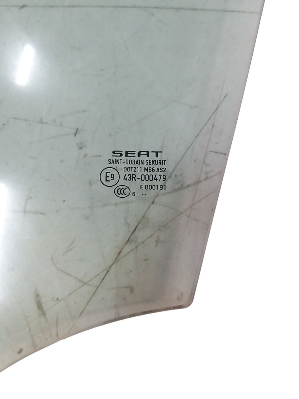 Left Front Side Window Glass Seat Ibiza (2015 - 2016) Code: DOT211M86AS2 - F&P CRASH SRLS - Used Spare Parts