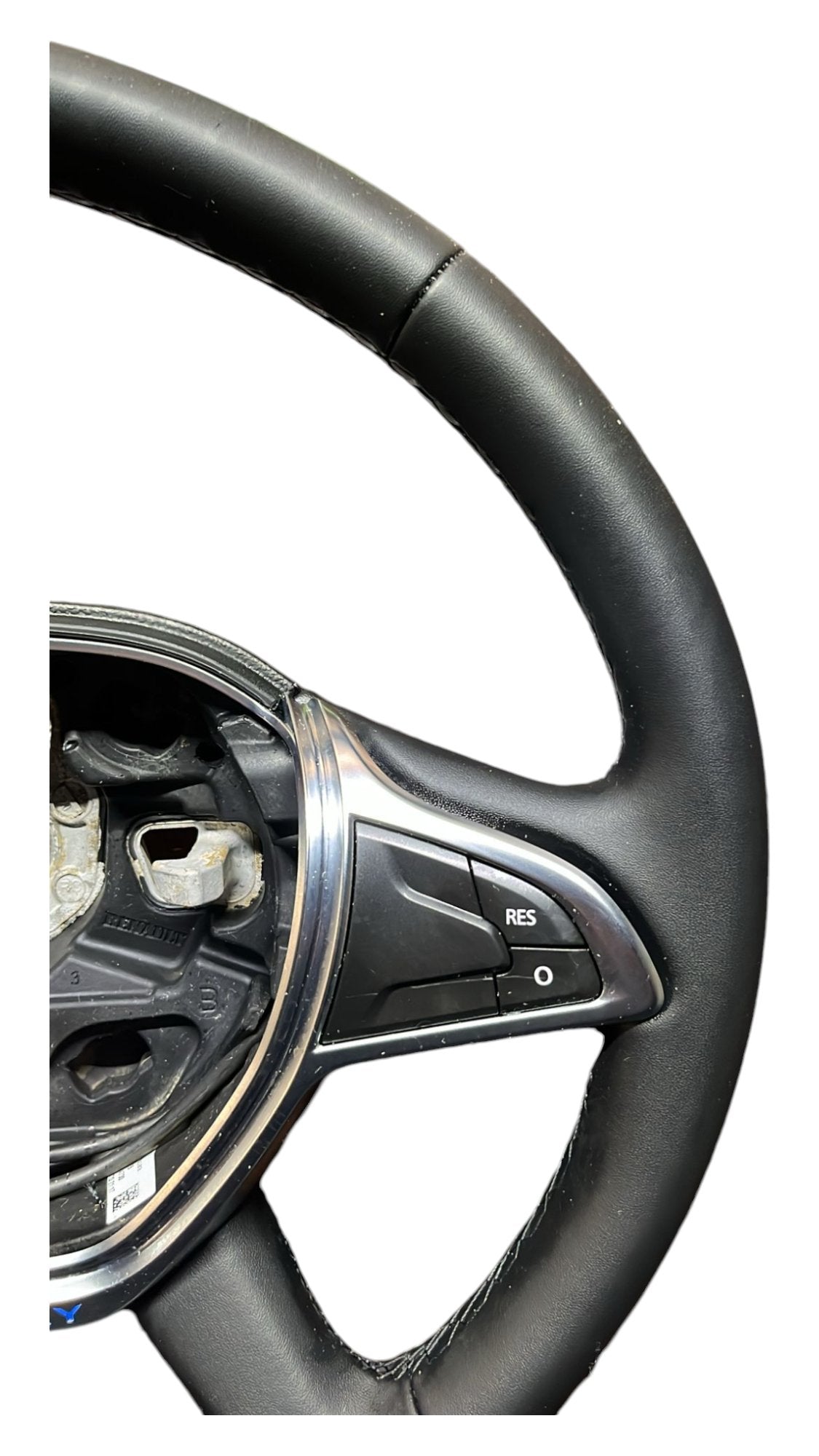 Volante / Sterzo + Comandi al Volante Dacia Sandero Steepway (2012 - 2020) cod.484007478R / In Pelle Nero - F&P CRASH SRLS - Ricambi Usati