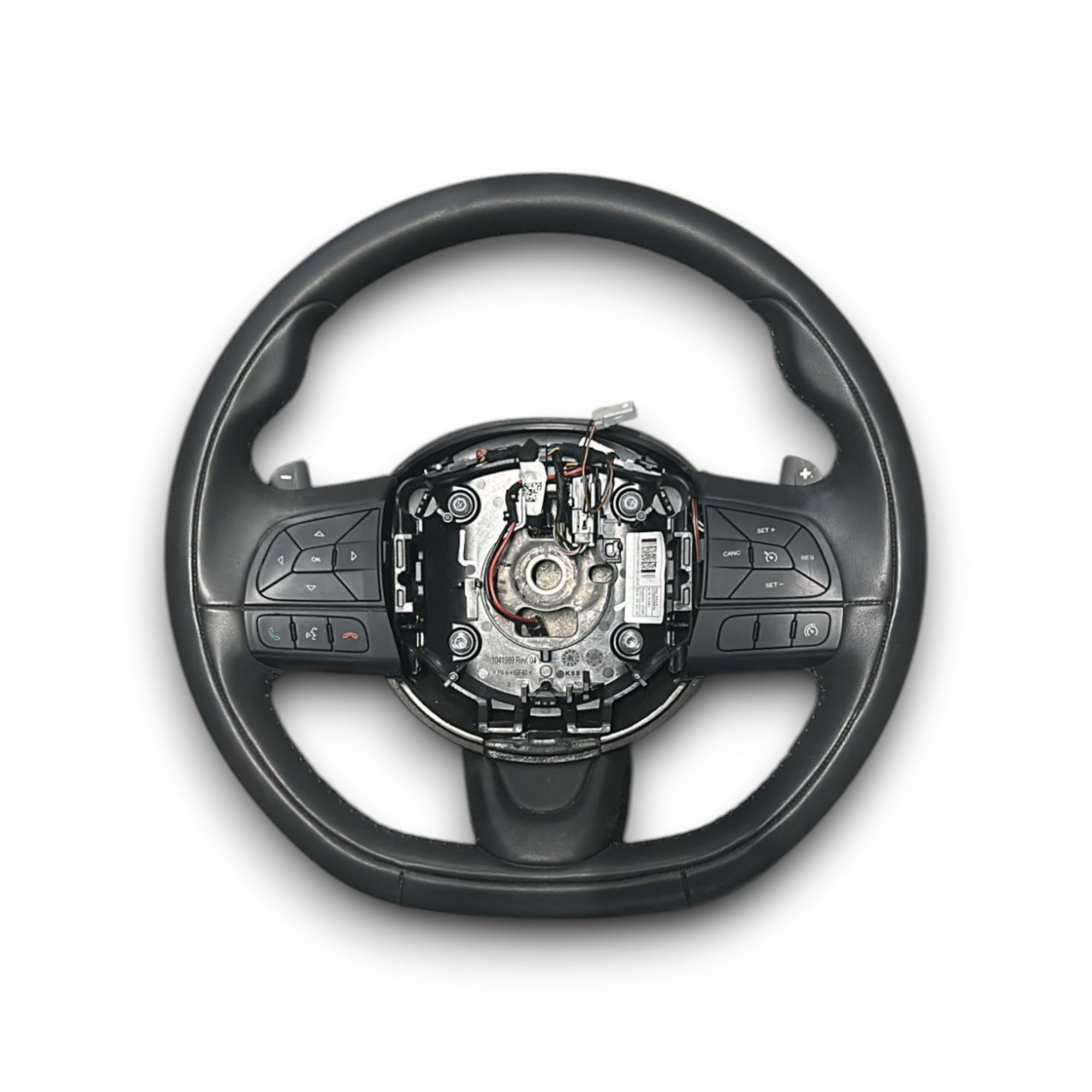 Volante / Sterzo Piatto In Pelle Fiat 500 X cod.1041989 (2014 > ) + Comandi Al Volante E Palette - F&P CRASH SRLS - Ricambi Usati