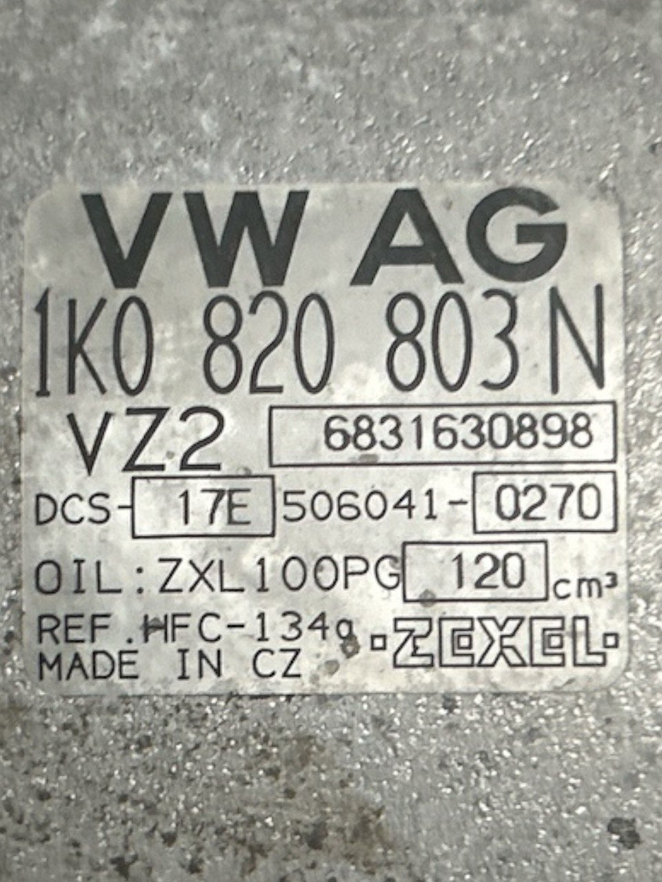 Volkswagen Tiguan (5N) 2.0 Diesel (2007 > 2015) cod.1K0820803N Air Conditioning Compressor - F&P CRASH SRLS - Used Parts